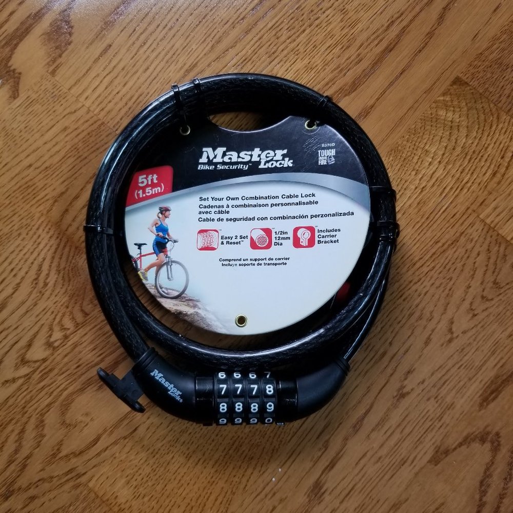 Master Lock - cable combination lock-bike scooters